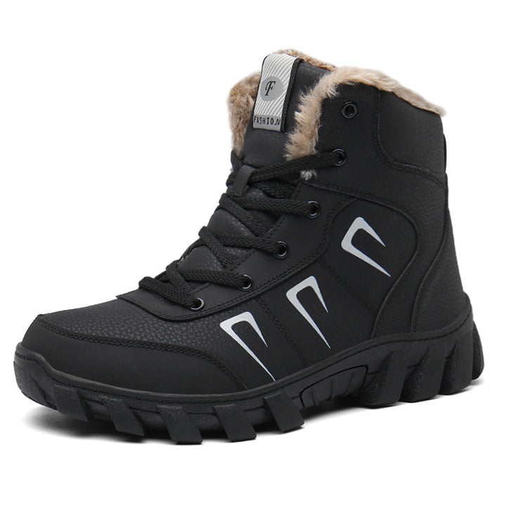Winter boots for women with faux fur collar and non-slip sole Lune London
