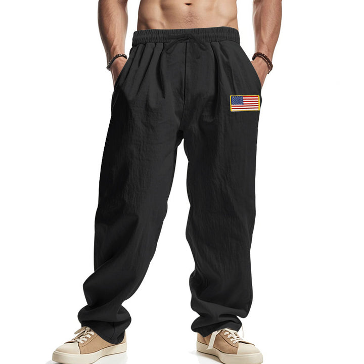 Men's casual leisure pants with elastic waistband and practical side pockets Lune London