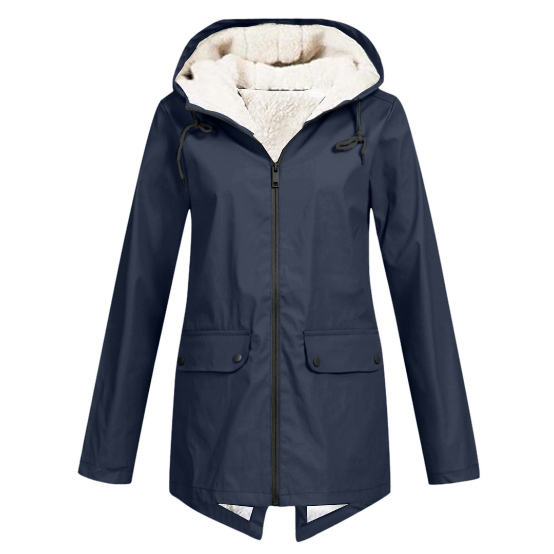 Ladies waterproof down jacket with soft lining and adjustable hood Lune London