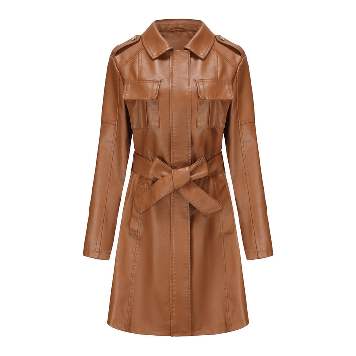 Fashion trench coat for women in high-quality faux leather Lune London