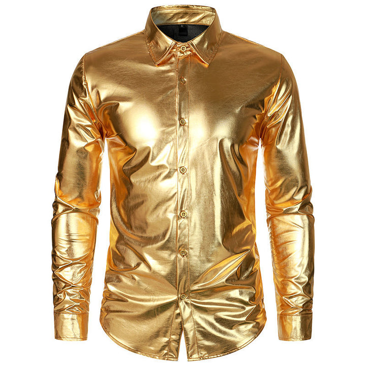 Shiny long sleeve shirt for men with stylish cut Lune London