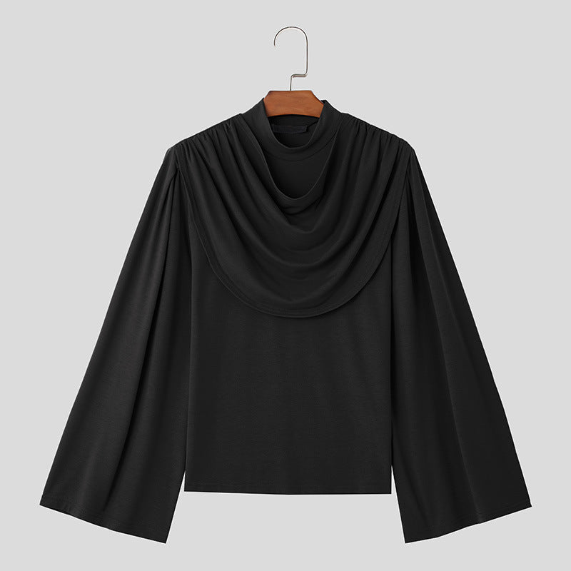 Women Elegant Blouse with Drapes and Wide Sleeves Lune London