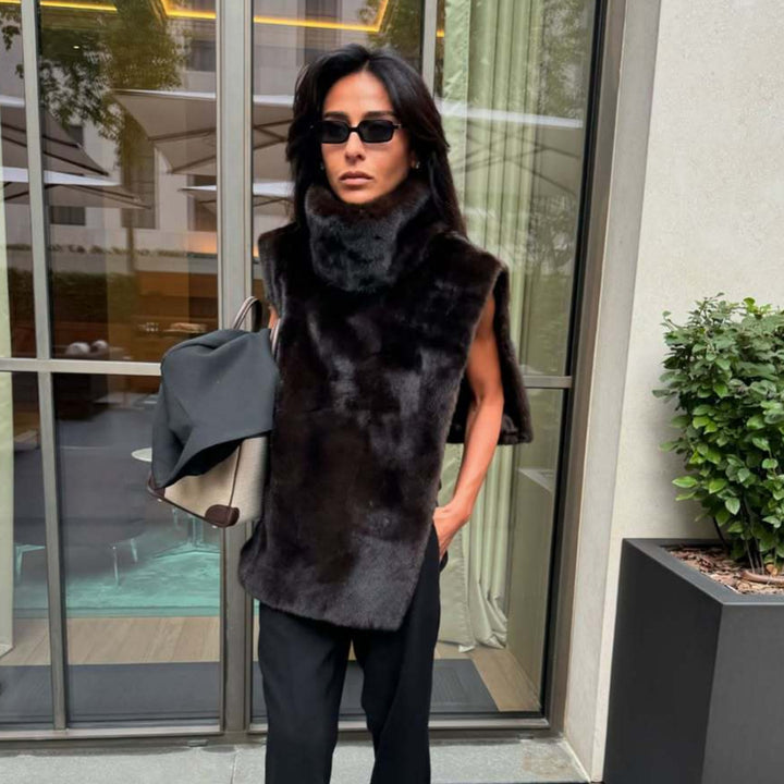 Faux fur scarf women Lune London