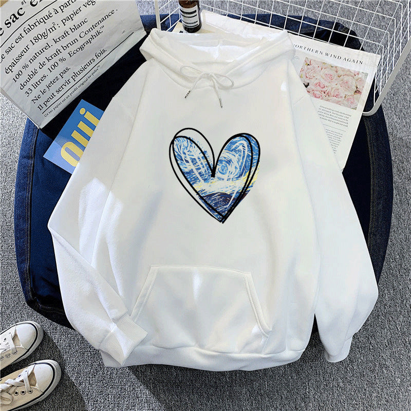 Women’s hoodie with artistic heart design Chic & Stil