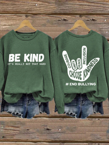 Sweatshirt pour femmes avec message positif et design créatif à la main Chic & Stil