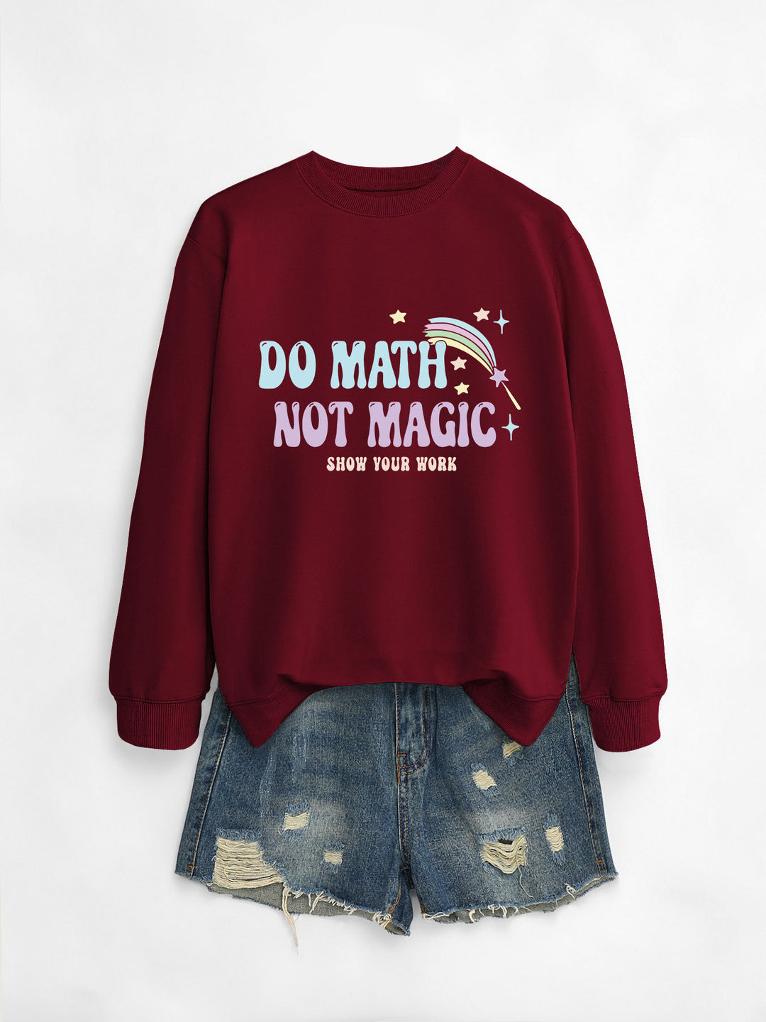 Sweat-shirt décontracté pour femmes avec motif de mathématiques inspirant Chic & Stil