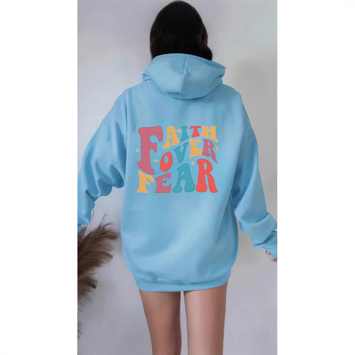 Women's Hoodie with Motivational Graphic Details Chic & Stil
