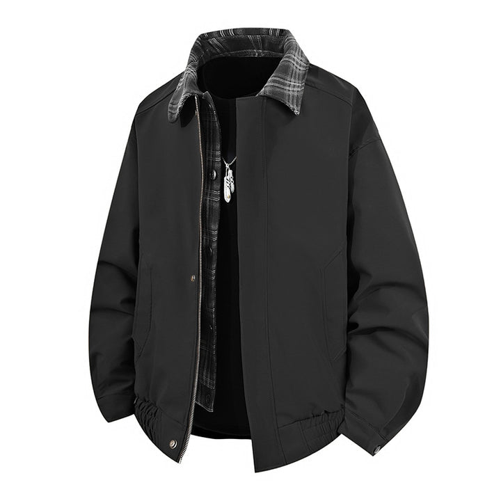 Casual transition jacket for men with high collar and elastic waist Lune London