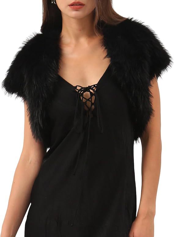 Women Soft Faux Fur Gilet with Open Design Lune London