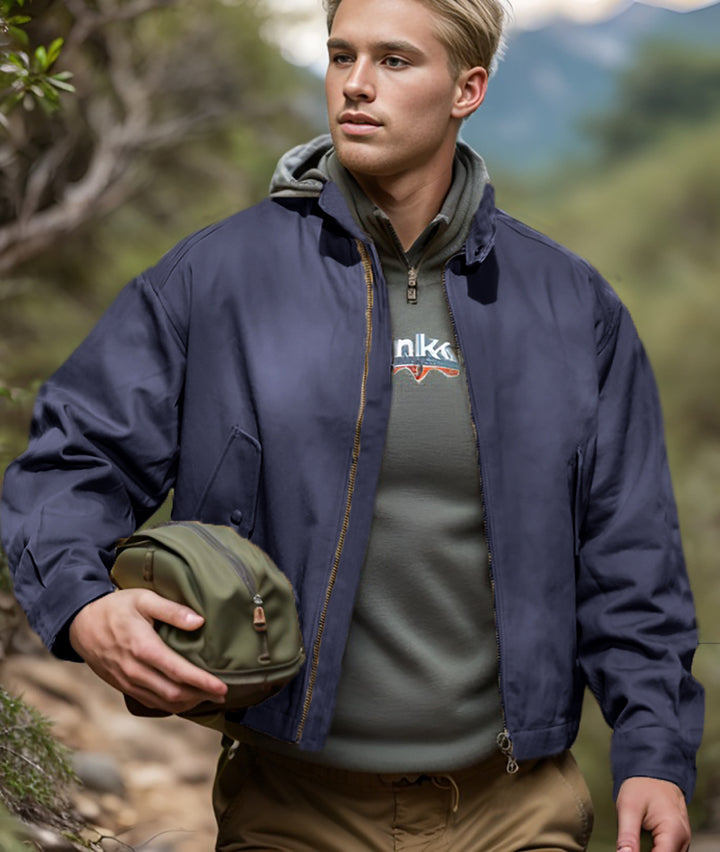 Casual bomber jacket for men with high collar Lune London