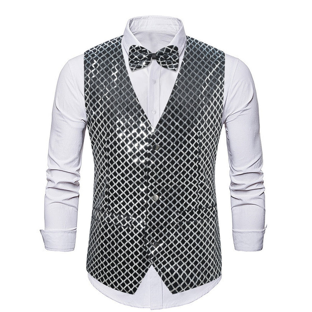 Elegant sequin blazer for men with matching tie closure Lune London