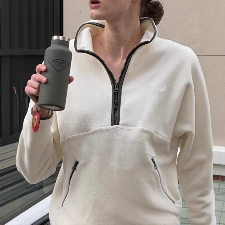 Ladies' sweatshirt with high collar and zipper Lune London