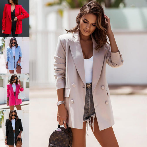 Fashionable women's blazer with double-breasted buttons and refined cut Lune London