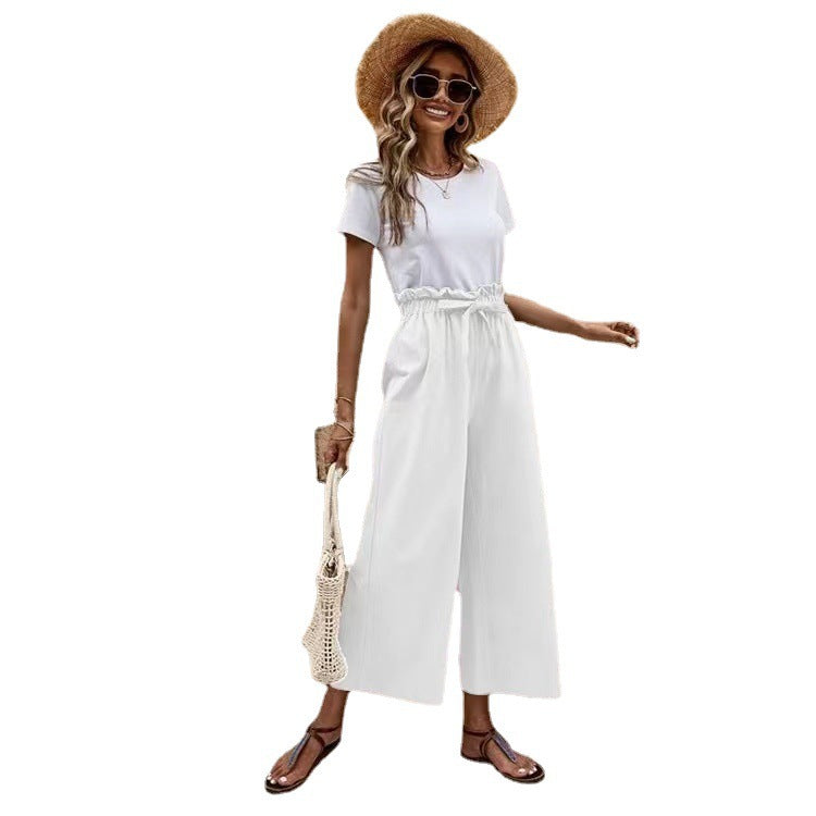 Elegant and airy culotte pants for ladies with high waist Lune London