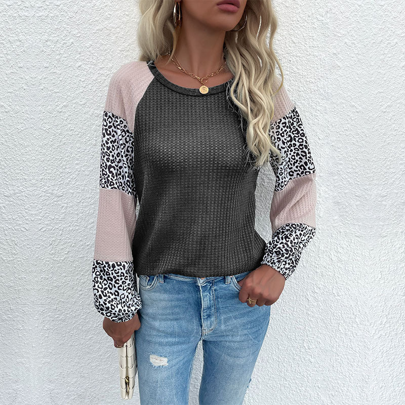 Top à la mode pour femmes avec imprimé animal et élégantes manches bouffantes Chic & Stil