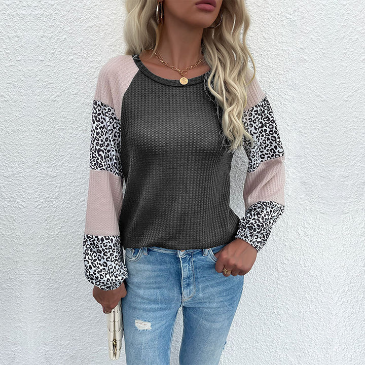 Top à la mode pour femmes avec imprimé animal et élégantes manches bouffantes Chic & Stil