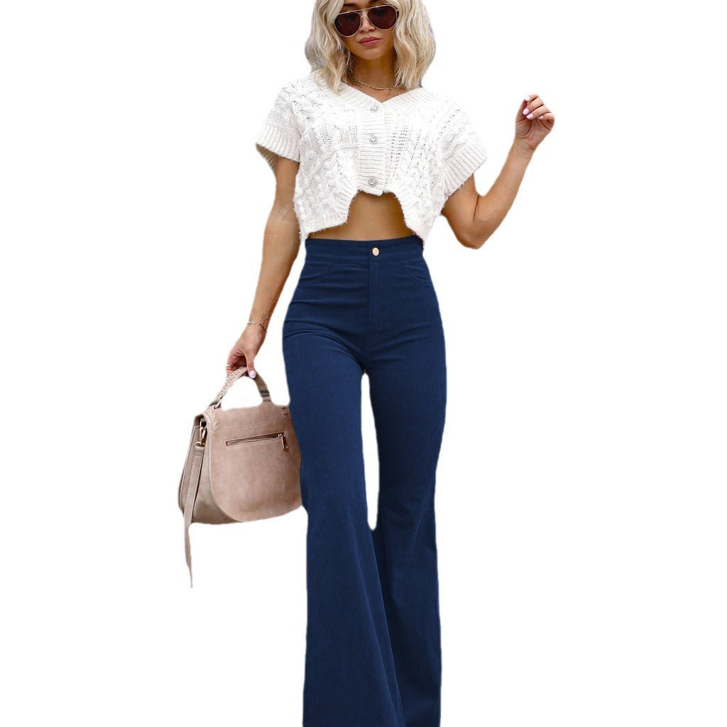 Flared jeans for women with high waist and fitted cut Lune London