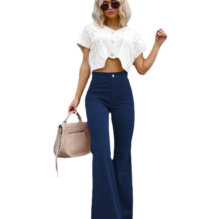 Flared jeans for women with high waist and fitted cut Lune London