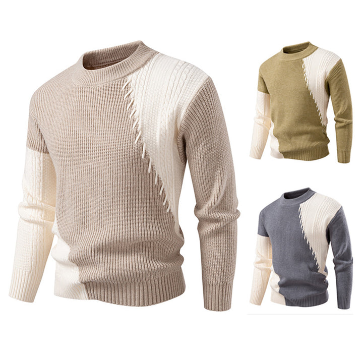 Trendy knitted sweater for men with a unique cable design Lune London