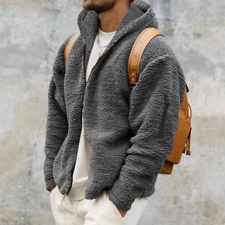 Men's cozy fleece sweatshirt with hood Lune London