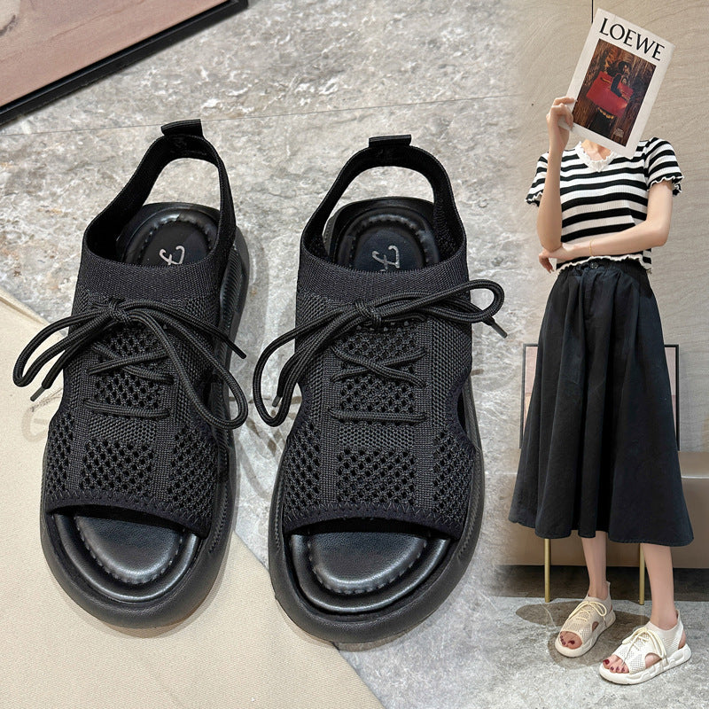 Breathable leisure sandals for women with elastic upper and non-slip sole Lune London
