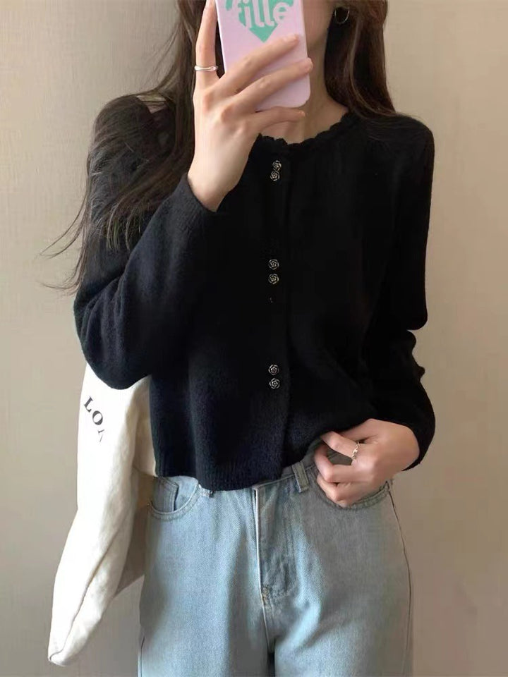 Women Élégant Cardigan avec Détails de Bouton Chic & Stil