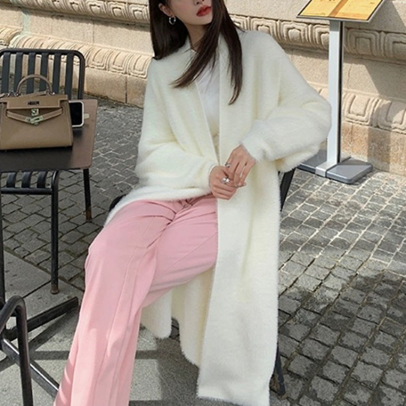 Cardigan Maxi Doux pour Femmes avec Décolleté en V Profond et Silhouette Oversize Chic & Stil