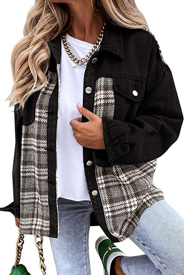 Chic and Stylish Women's Checkered Shirt Jacket