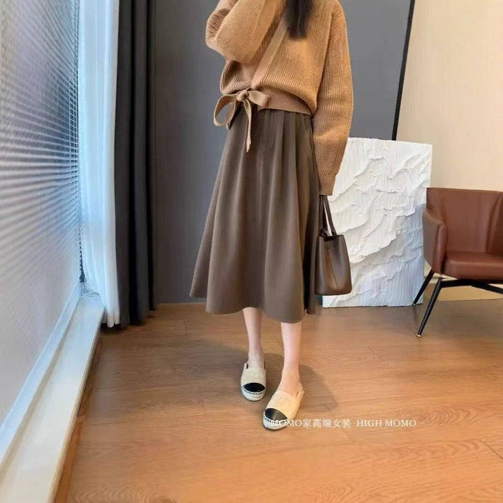 Jupe midi élégante pour femmes avec des plis subtils Chic & Stil