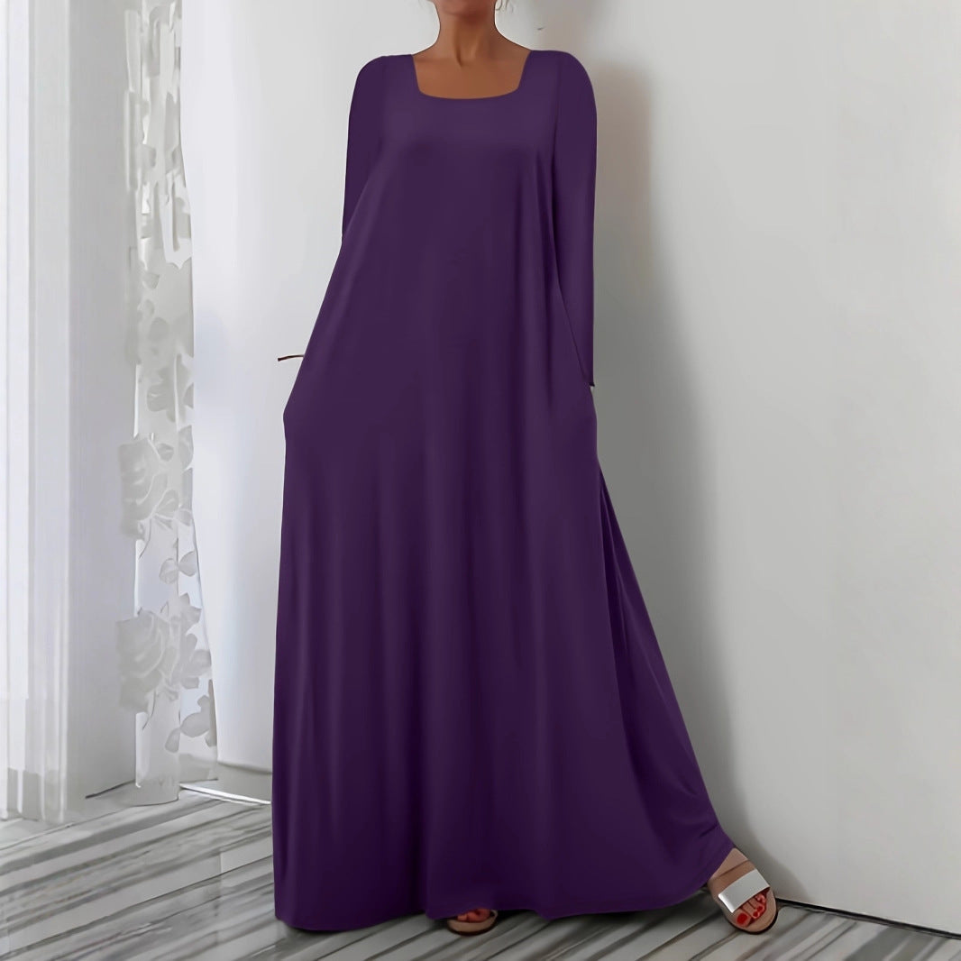 Lune London Loose Maxi Dress for Women with Practical Pockets