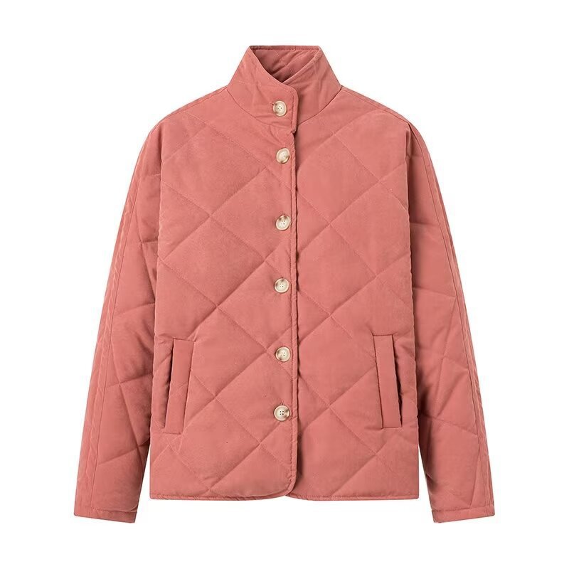 Veste matelassée pour femmes avec col montant à la mode et poches pratiques Chic & Stil