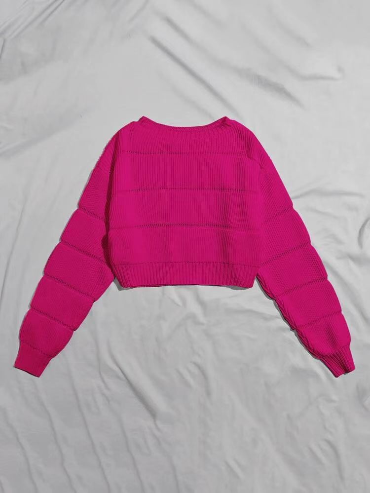Pull court doux à la mode pour femmes avec design texturé Chic & Stil