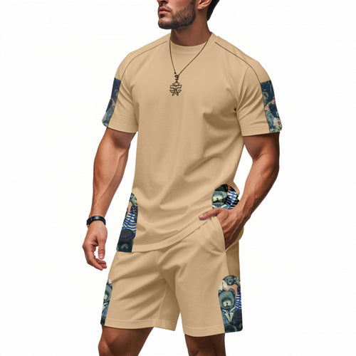 Men's Chic Graphic Print Lounge Set