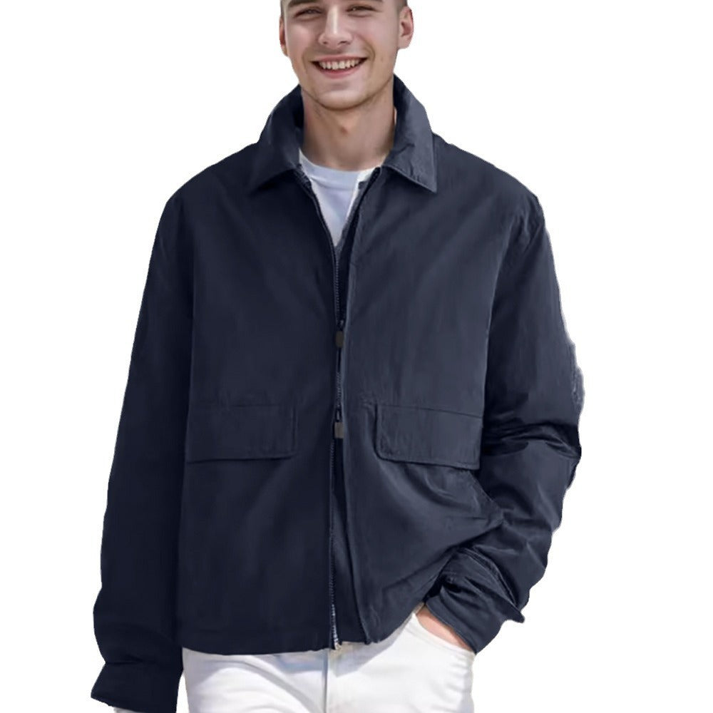 Lightweight transitional jacket for men with practical chest pockets and modern cut Lune London