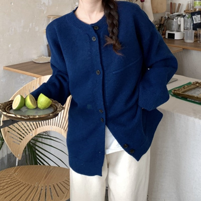 Cardigan pour femme en fil doux de haute qualité et design sans boutons Chic & Stil