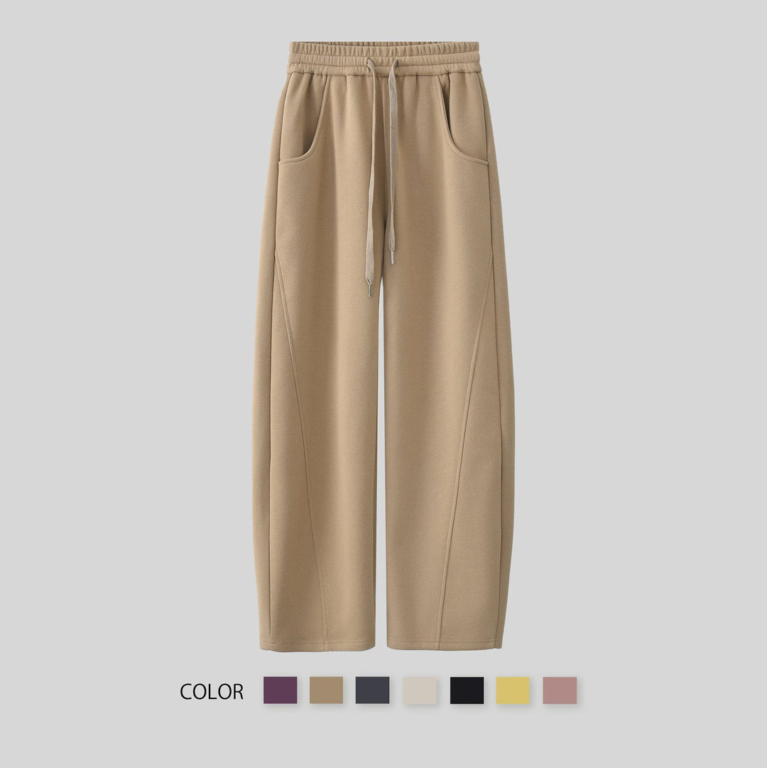 Women's elegant leisure pants with side pockets and elastic waistband Chic & Stil