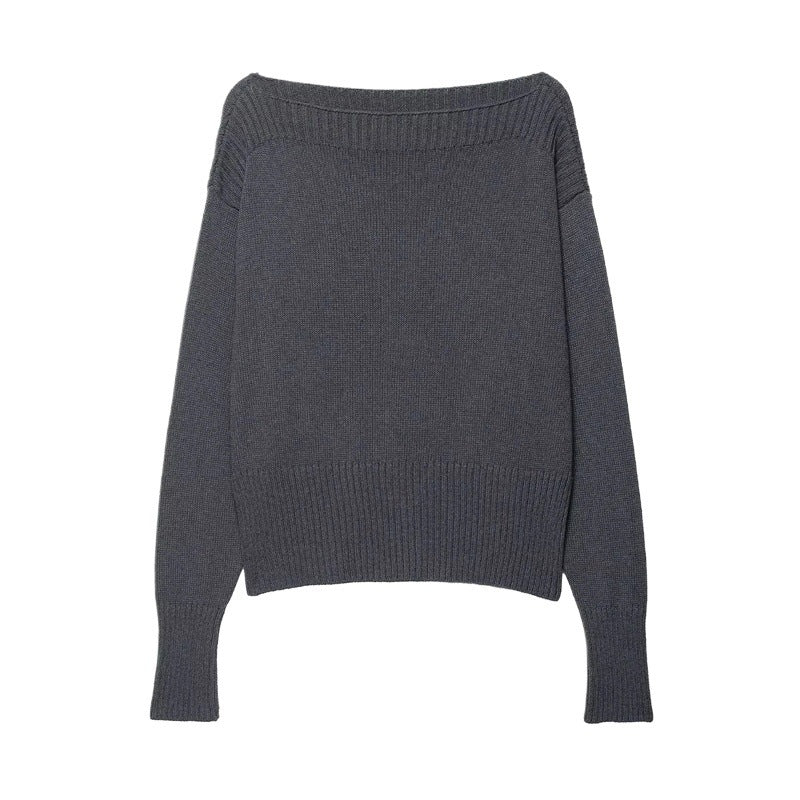 Oversized knit pullover for women with a scoop neckline and relaxed fit Lune London