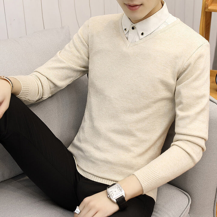 Elegant men's V-neck sweater made of high-quality cotton Lune London