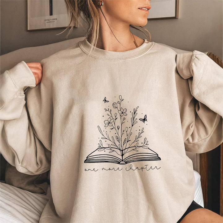 Sweatshirt pour femmes avec un design floral élégant et un imprimé inspirant Chic & Stil