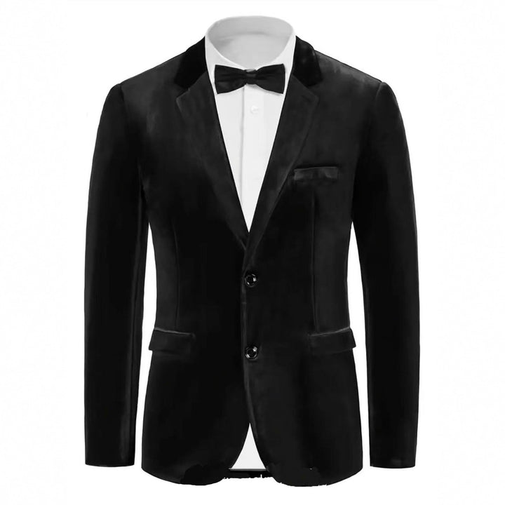 Elegant velvet blazer for men with chic finesse and style