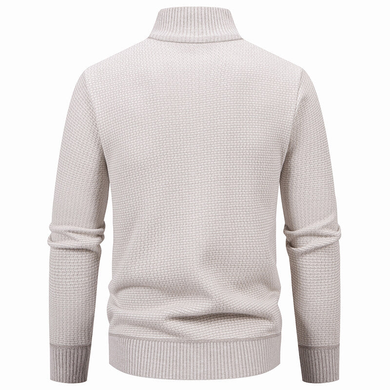 Men's knitted jacket with modern zipper and practical pockets Lune London