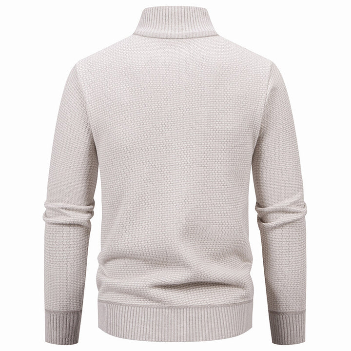Men's knitted jacket with modern zipper and practical pockets Lune London