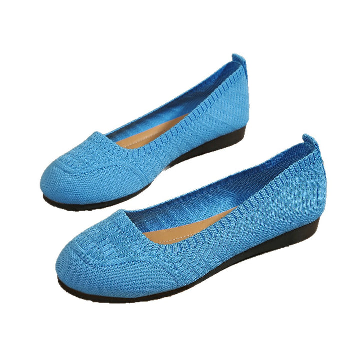 Ladies Lightweight Knitted Ballerinas Lune London