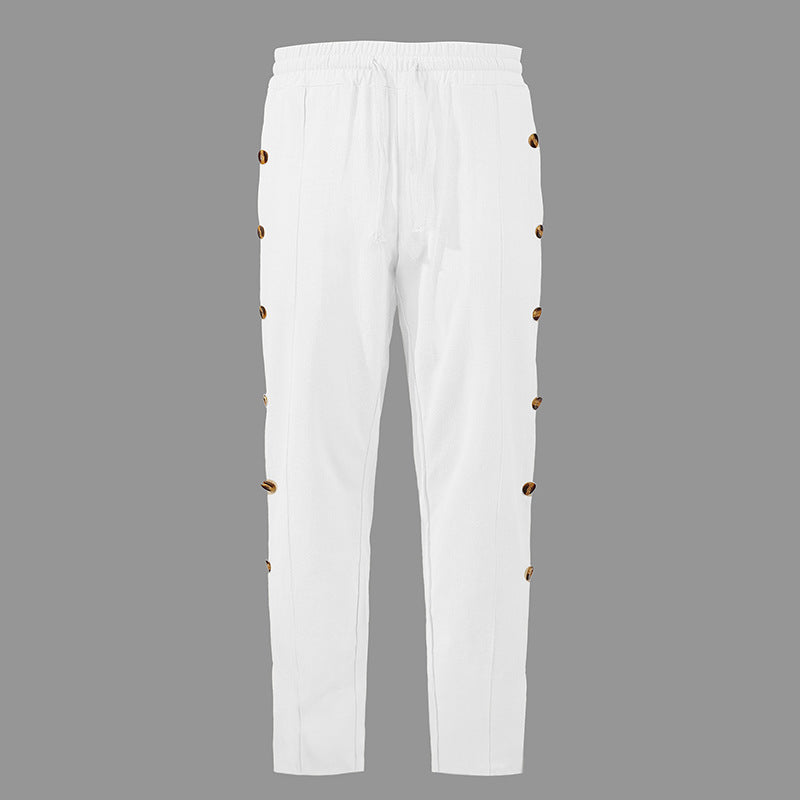 Comfortable women's joggers with chic and stylish button details