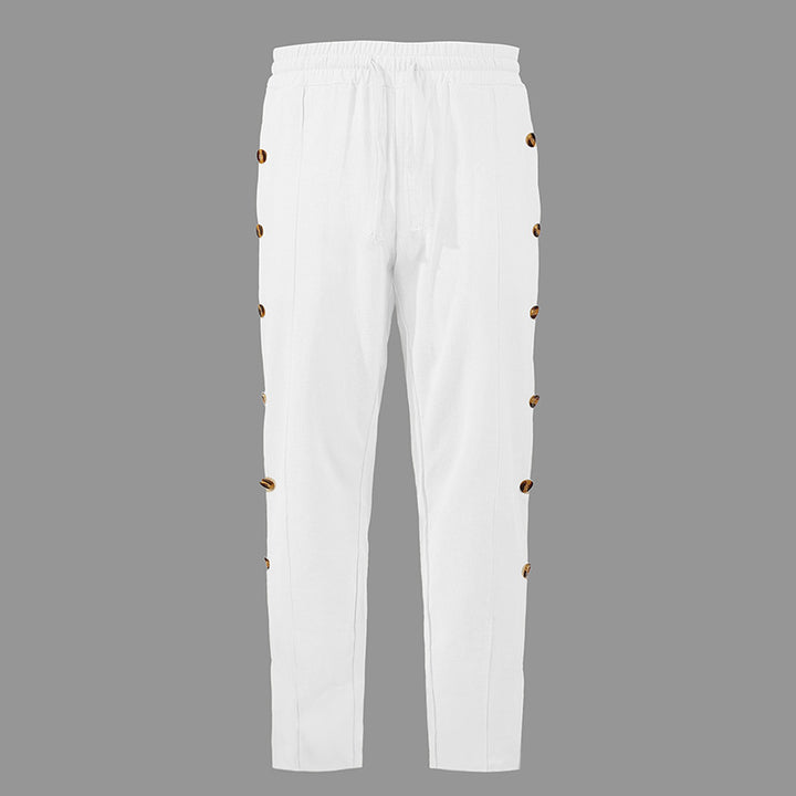 Comfortable women's joggers with chic and stylish button details