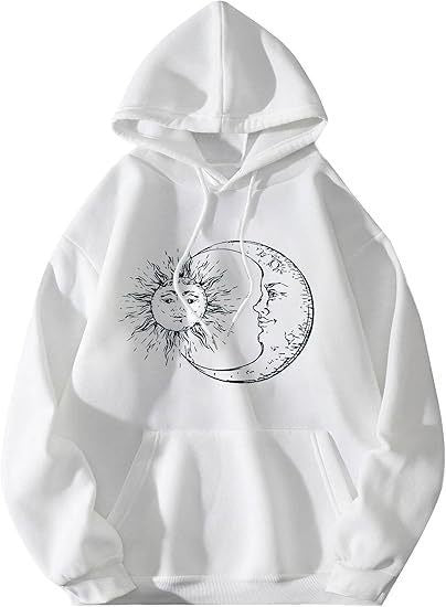Women's hoodie with artistic sun-moon motif Chic & Stil
