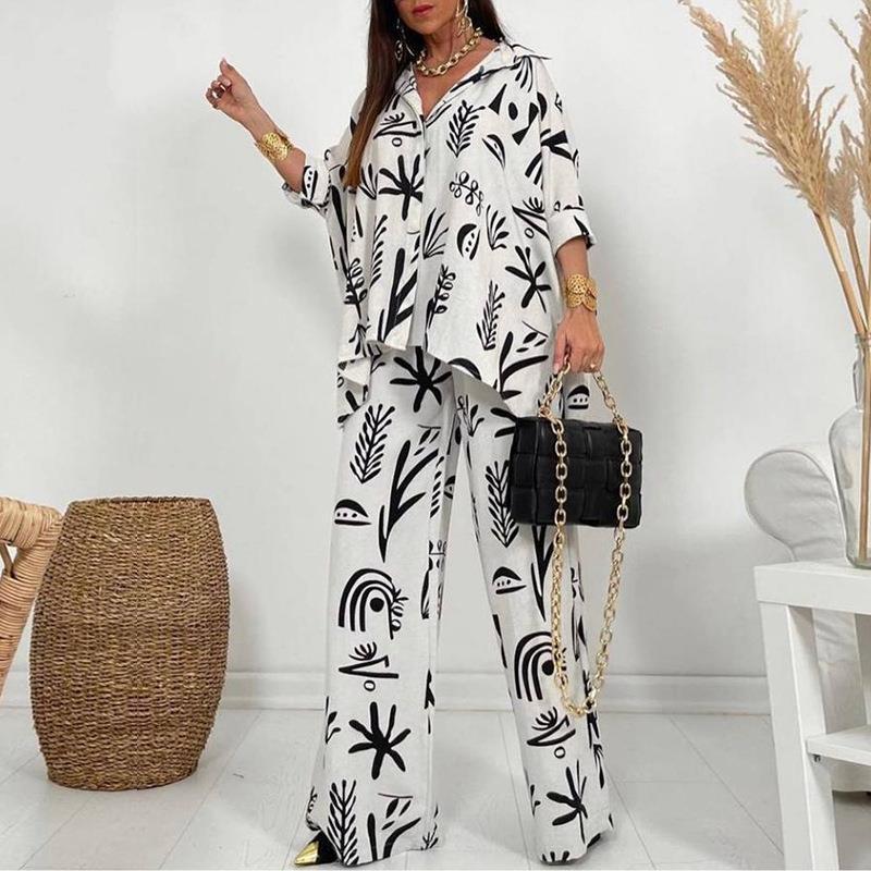 Casual set for ladies with artistic pattern Lune London