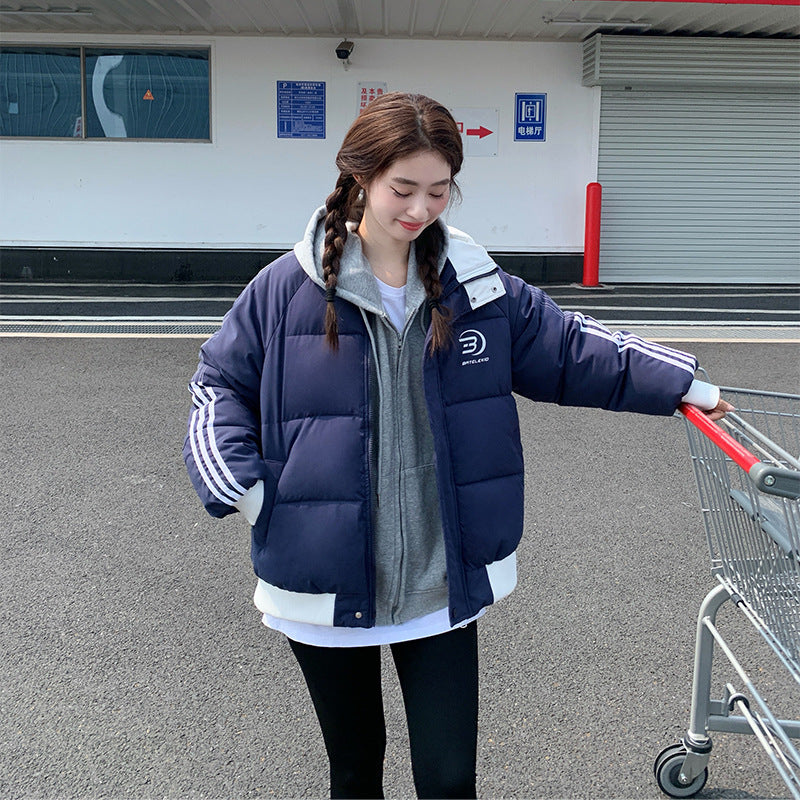 Insulated quilted jacket for women with high collar and side pockets Lune London