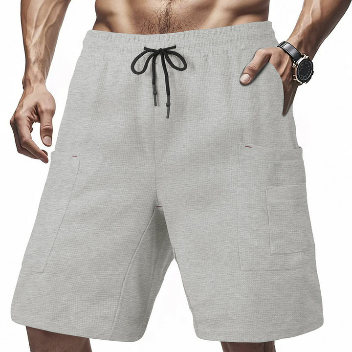 Casual cargo shorts for men with practical side pockets and elastic waist Lune London