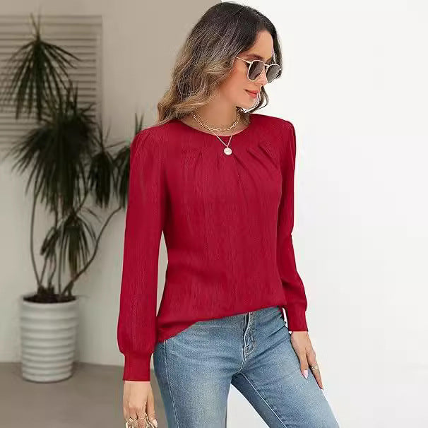 Ladies' blouse stylish with decorative draping Lune London